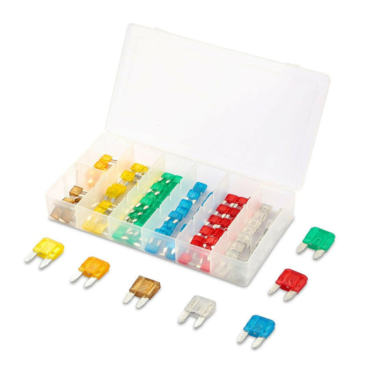 120Pcs Auto Blade Fuse Set – Zinc Alloy Color Coded with Storage Box - GoTypical