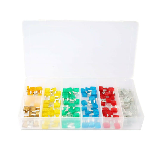 120Pcs Auto Blade Fuse Set – Zinc Alloy Color Coded with Storage Box - GoTypical