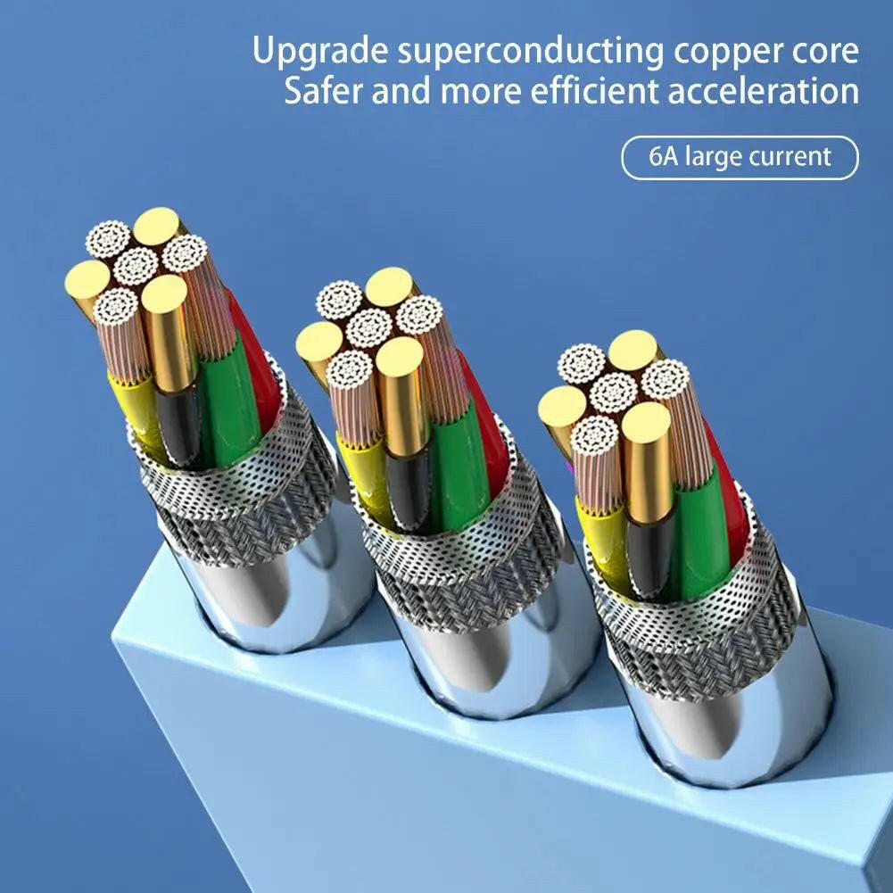 . 120W Macaron 3-in-1 Fast Charging Cable – Bracket Storage - GoTypical