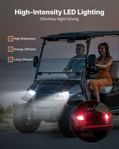 12V LED Headlight & Tail Light Kit – EZGO TXT 1996-2013 Street Legal - GoTypical