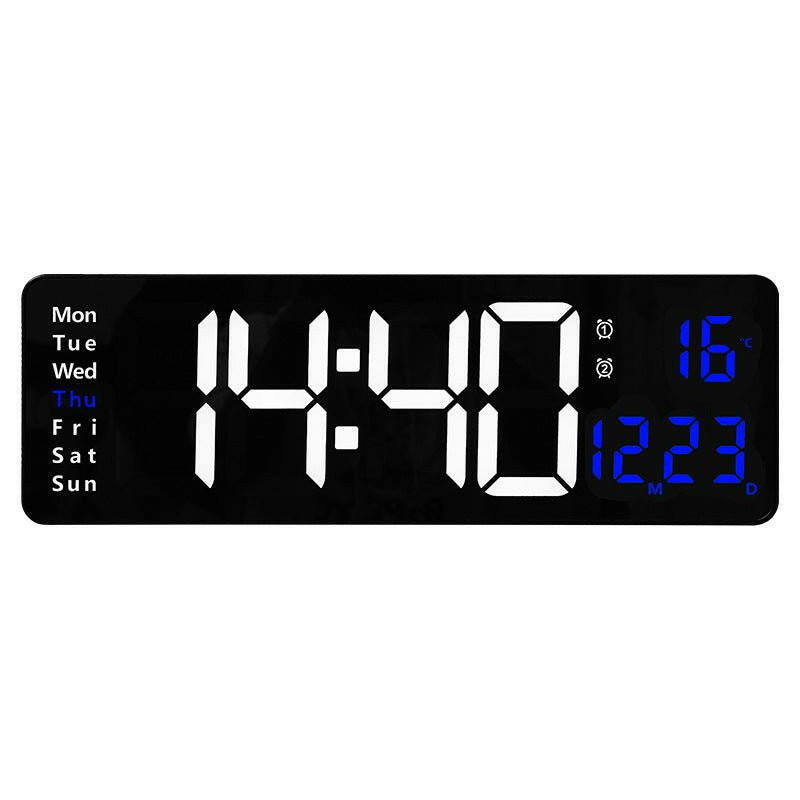 . Large LED Digital Wall Clock – 13/16 Inch, Remote Control, Dual Alarm - GoTypical