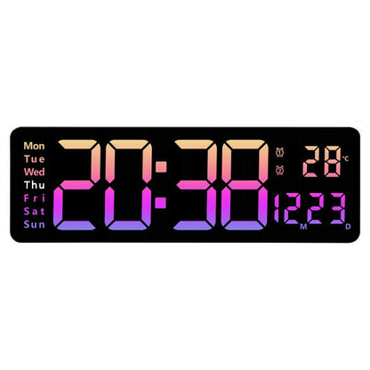 . Large LED Digital Wall Clock – 13/16 Inch, Remote Control, Dual Alarm - GoTypical