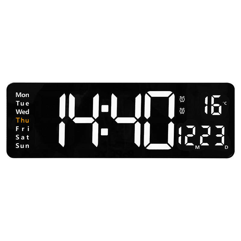 . Large LED Digital Wall Clock – 13/16 Inch, Remote Control, Dual Alarm - GoTypical
