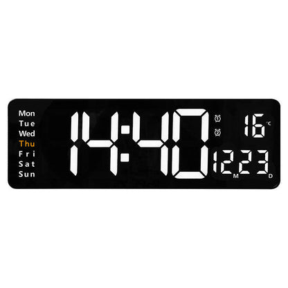 . Large LED Digital Wall Clock – 13/16 Inch, Remote Control, Dual Alarm - GoTypical