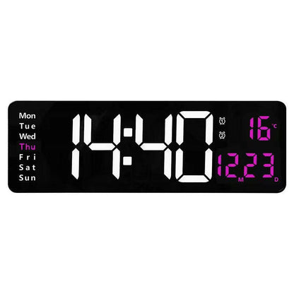 . Large LED Digital Wall Clock – 13/16 Inch, Remote Control, Dual Alarm - GoTypical