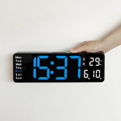 . Large LED Digital Wall Clock – 13/16 Inch, Remote Control, Dual Alarm - GoTypical