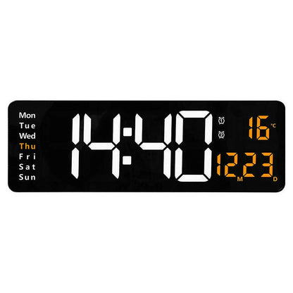. Large LED Digital Wall Clock – 13/16 Inch, Remote Control, Dual Alarm - GoTypical