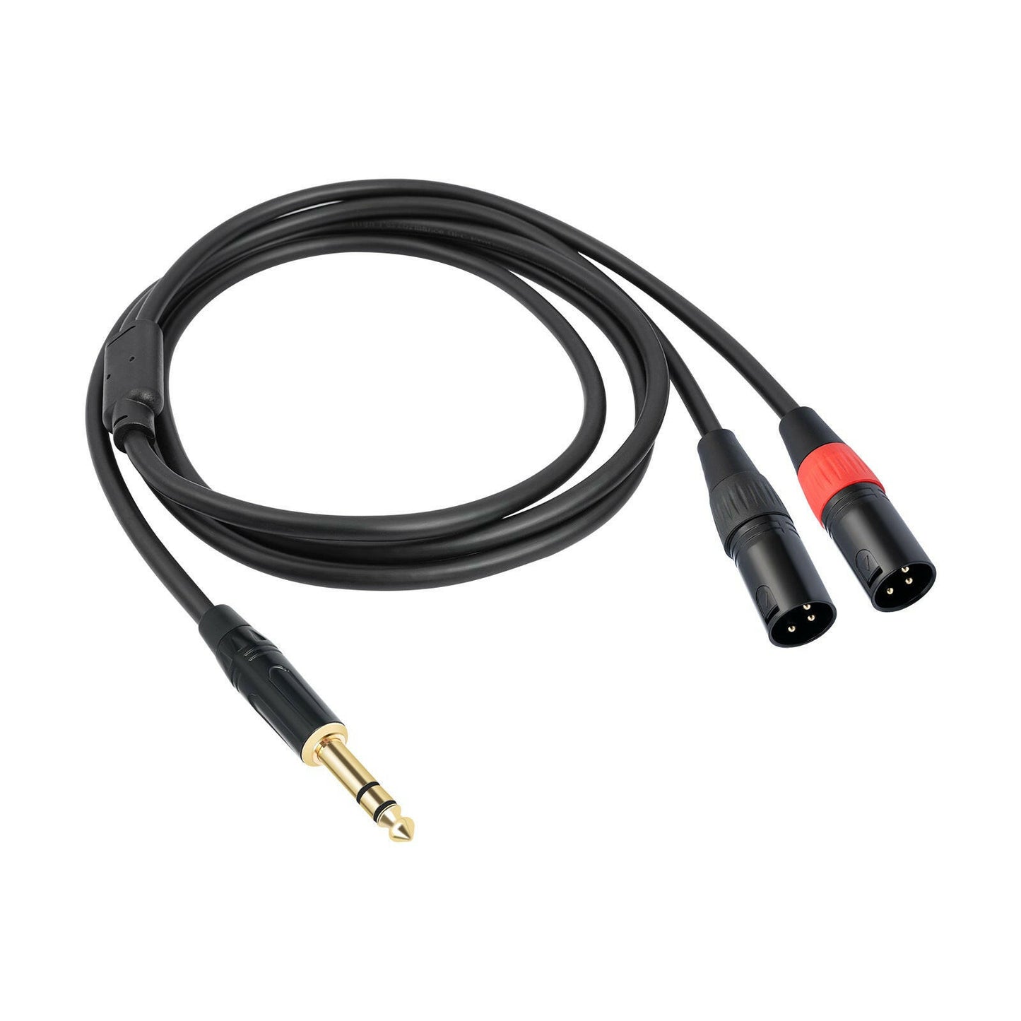 . 1/4" TRS Stereo to Dual XLR Audio Cable – Copper, Double Shielded - GoTypical