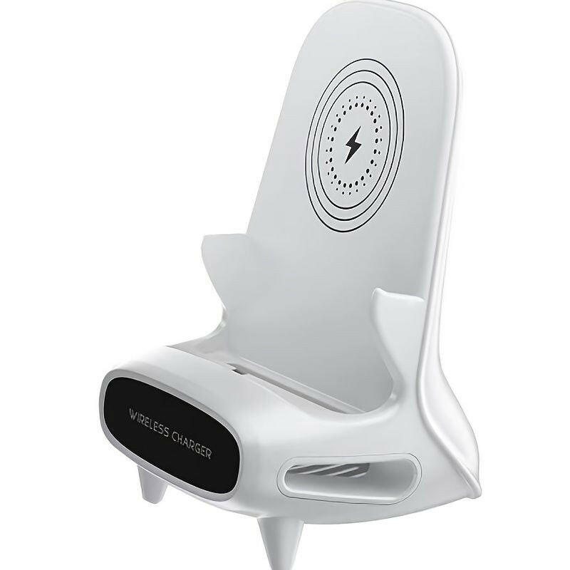 15W Wireless Charging Phone Stand – Vertical White Desktop by . - GoTypical