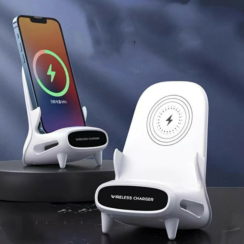15W Wireless Charging Phone Stand – Vertical White Desktop by . - GoTypical