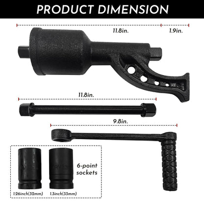1:78 Torque Multiplier Wrench, 5800 NM Lug Nut Wrench Torque Wrench Set Lugnut Remover with Shell Labor Saving Wrench Tool for Truck Trailer RV Duty Torque Multiplier Tool - GoTypical