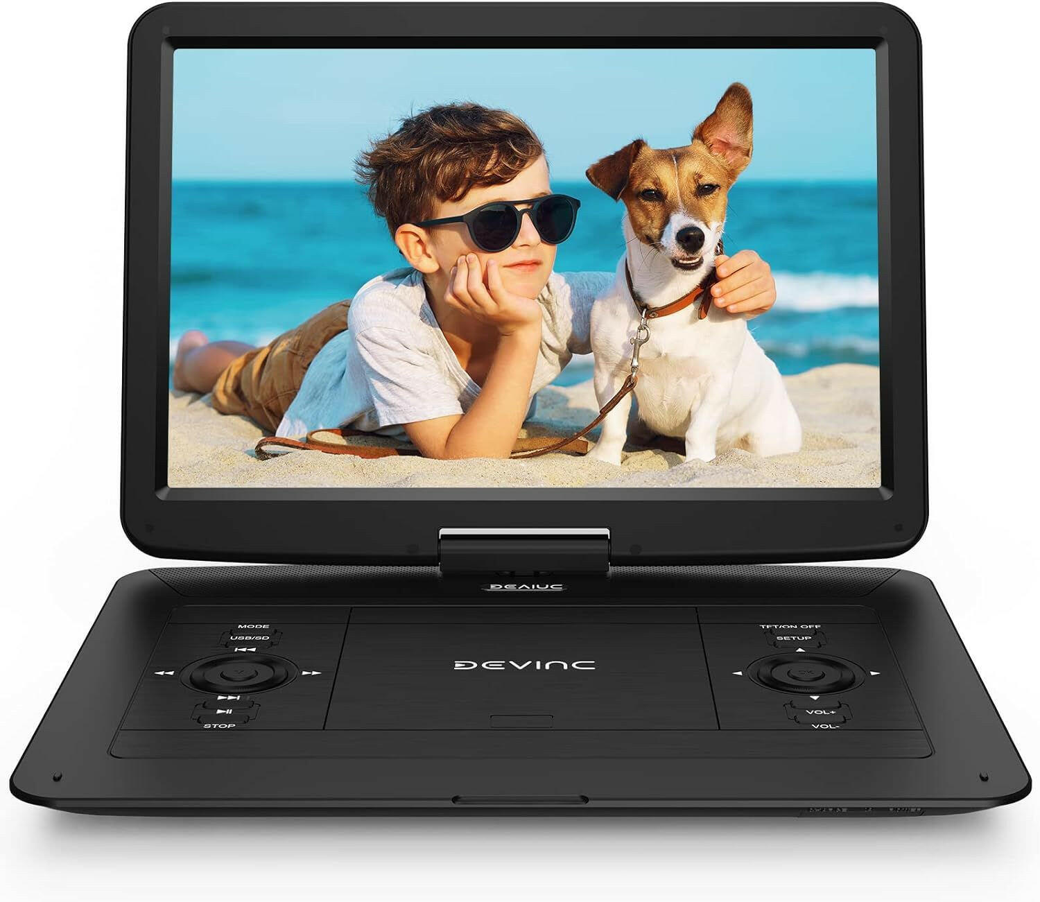 Portable DVD Player 17.9" – 15.6" HD Swivel Screen with 6-Hour Battery - GoTypical
