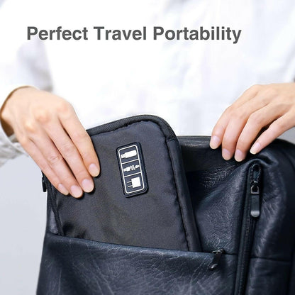 Compact Electronics Organizer – Portable Tech Bag with Multiple Compartments - GoTypical