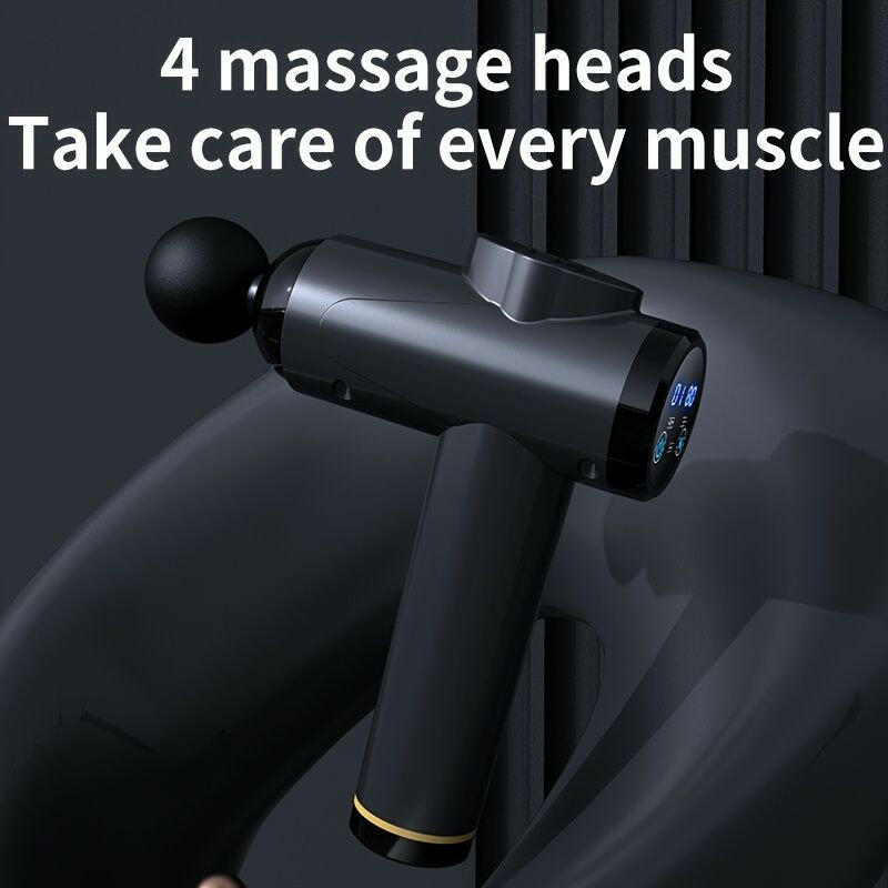 . High Frequency Massage Gun – Black Portable Muscle Massager - GoTypical