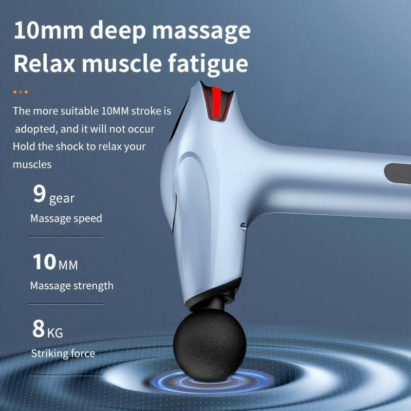 . Retinal Gun Deep Muscle Massage Gun – Haze Blue, Portable - GoTypical