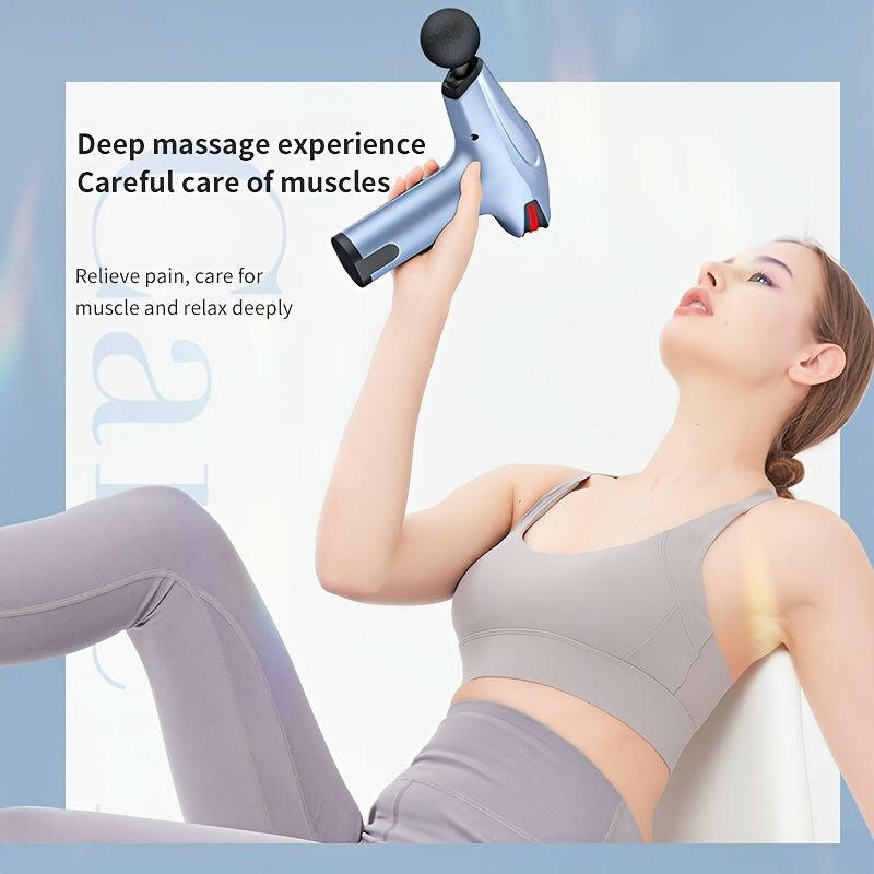 . Retinal Gun Deep Muscle Massage Gun – Haze Blue, Portable - GoTypical