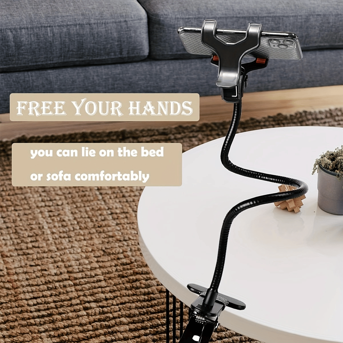 2 Pack Cell Phone Holder – 360° Rotating Flexible Gooseneck Stand - GoTypical