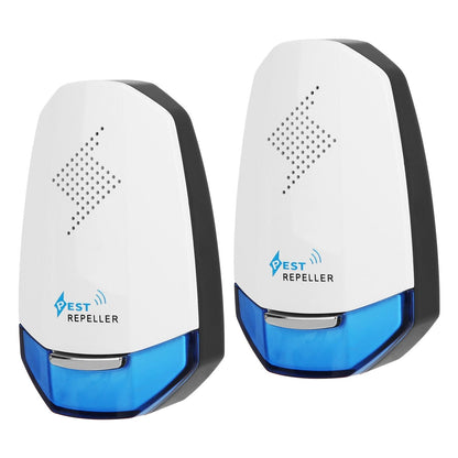 2 Pack Ultrasonic Pest Repeller with Night light Plug In Pest Mice Repellent Indoor Roach Bed Bug Mouse Rodent Mosquito Killer for Bedroom Garage Warehouse Office - GoTypical