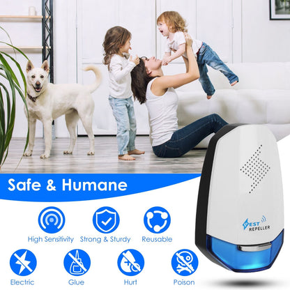 2 Pack Ultrasonic Pest Repeller with Night light Plug In Pest Mice Repellent Indoor Roach Bed Bug Mouse Rodent Mosquito Killer for Bedroom Garage Warehouse Office - GoTypical