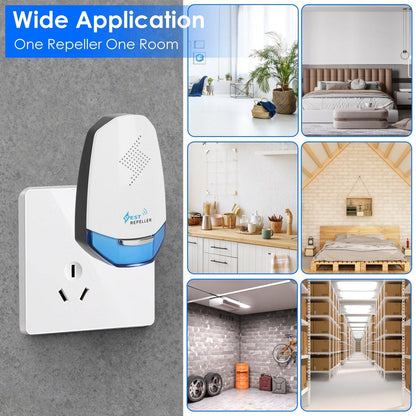 2 Pack Ultrasonic Pest Repeller with Night light Plug In Pest Mice Repellent Indoor Roach Bed Bug Mouse Rodent Mosquito Killer for Bedroom Garage Warehouse Office - GoTypical