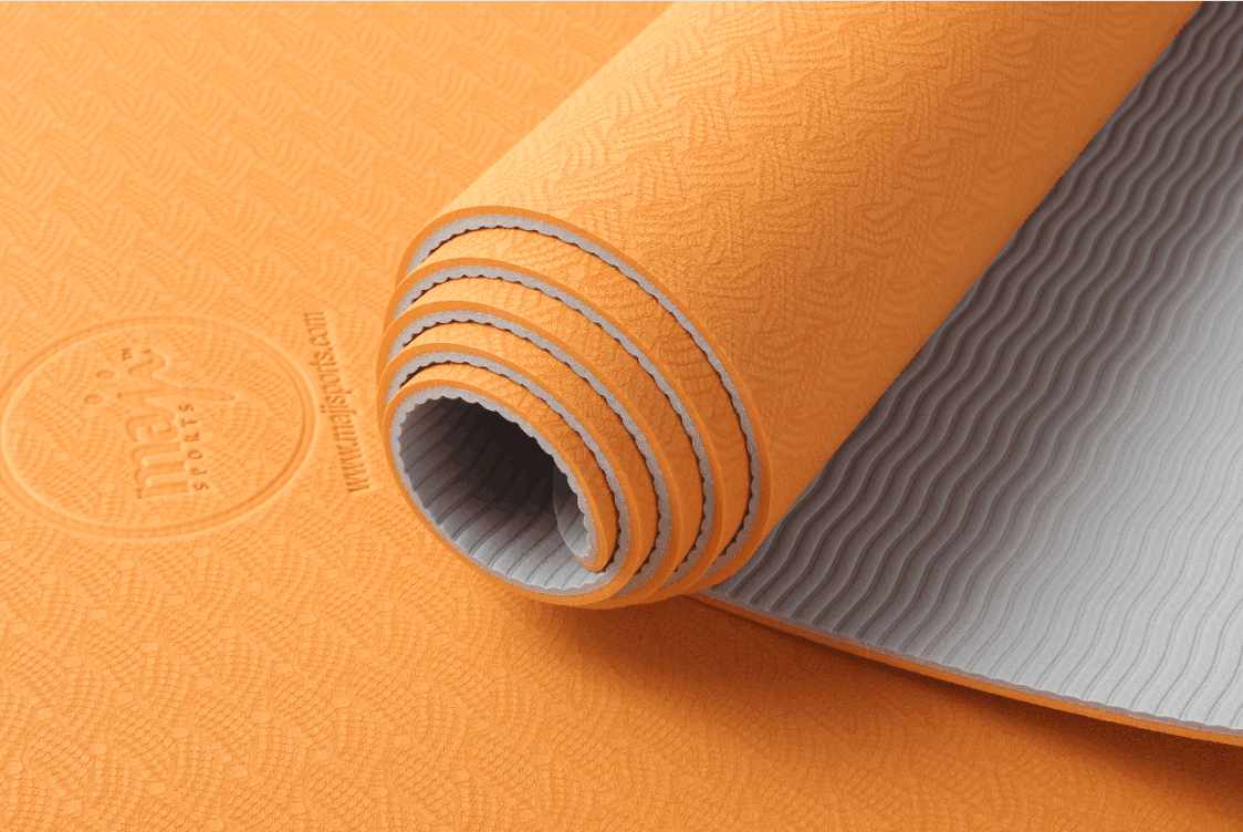 2 Tone TPE Yoga Mat – Premium Non-Slip Eco-Friendly 6mm Thick - GoTypical