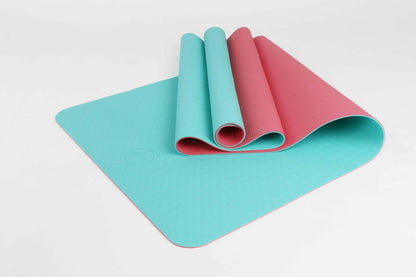 2 Tone TPE Yoga Mat – Premium Non-Slip Eco-Friendly 6mm Thick - GoTypical