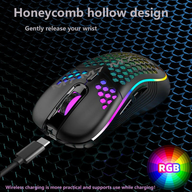 Wireless Gaming Mouse – . 2.4G Lightweight with 7-Color Breathing Light - GoTypical