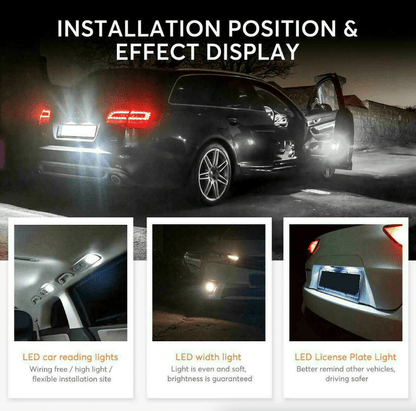 28pcs White LED Car Interior Light Bulbs – Map Dome Door Trunk Kit - GoTypical