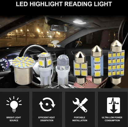 28pcs White LED Car Interior Light Bulbs – Map Dome Door Trunk Kit - GoTypical