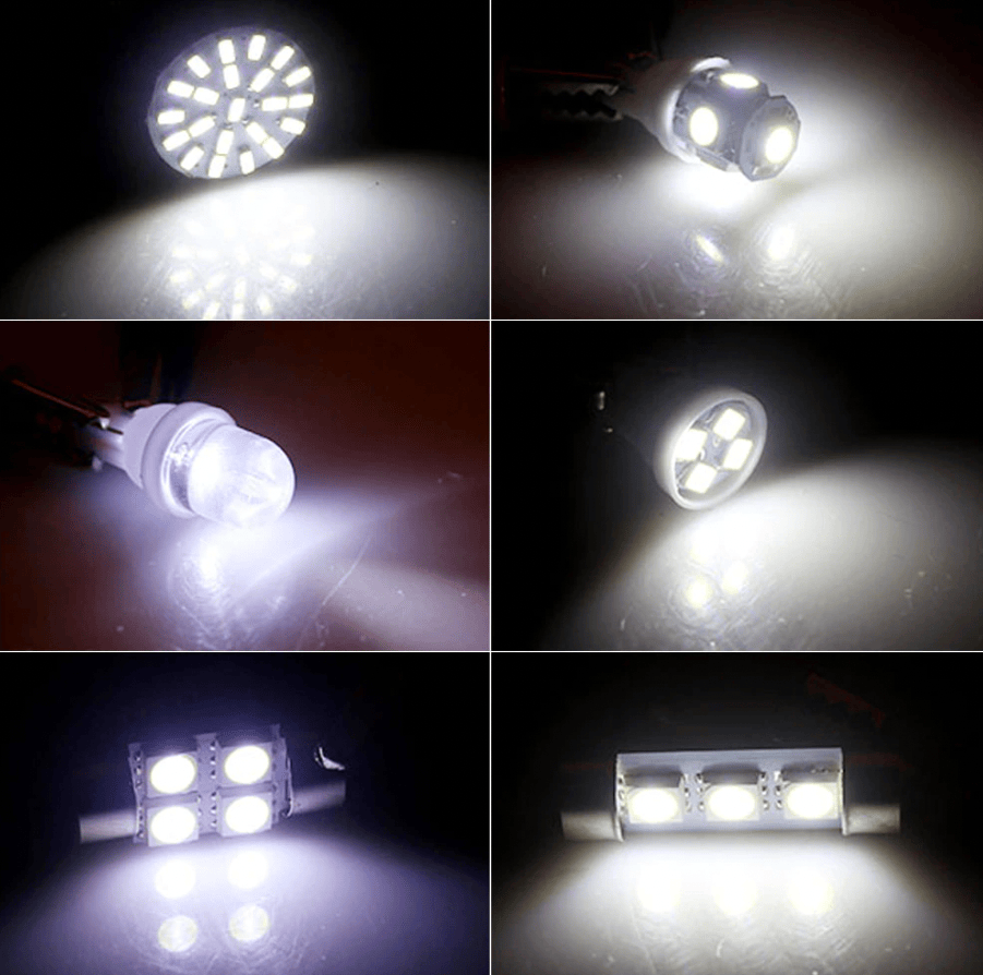 28pcs White LED Car Interior Light Bulbs – Map Dome Door Trunk Kit - GoTypical