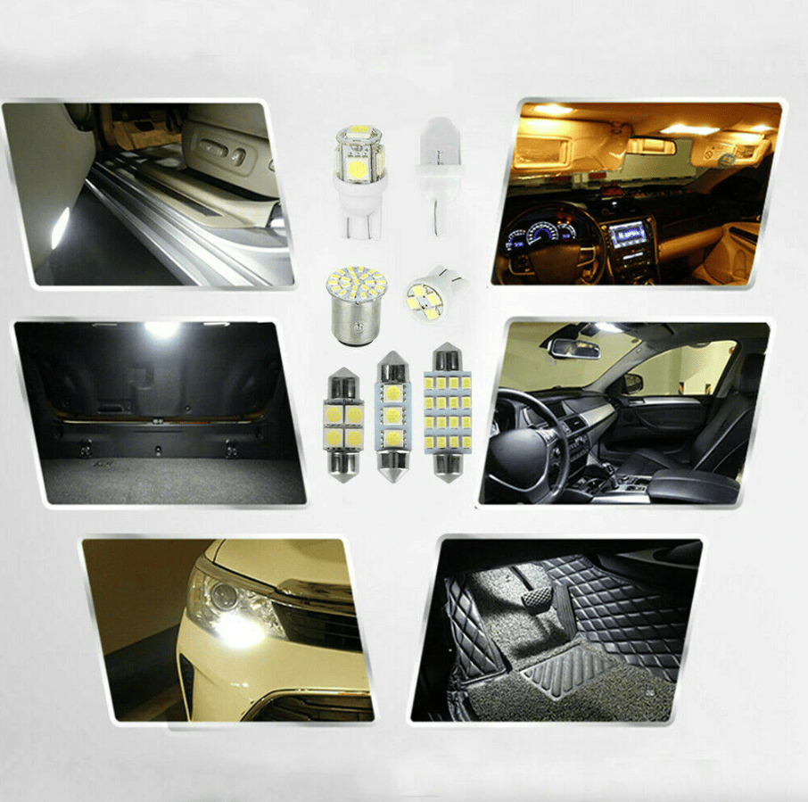 28pcs White LED Car Interior Light Bulbs – Map Dome Door Trunk Kit - GoTypical