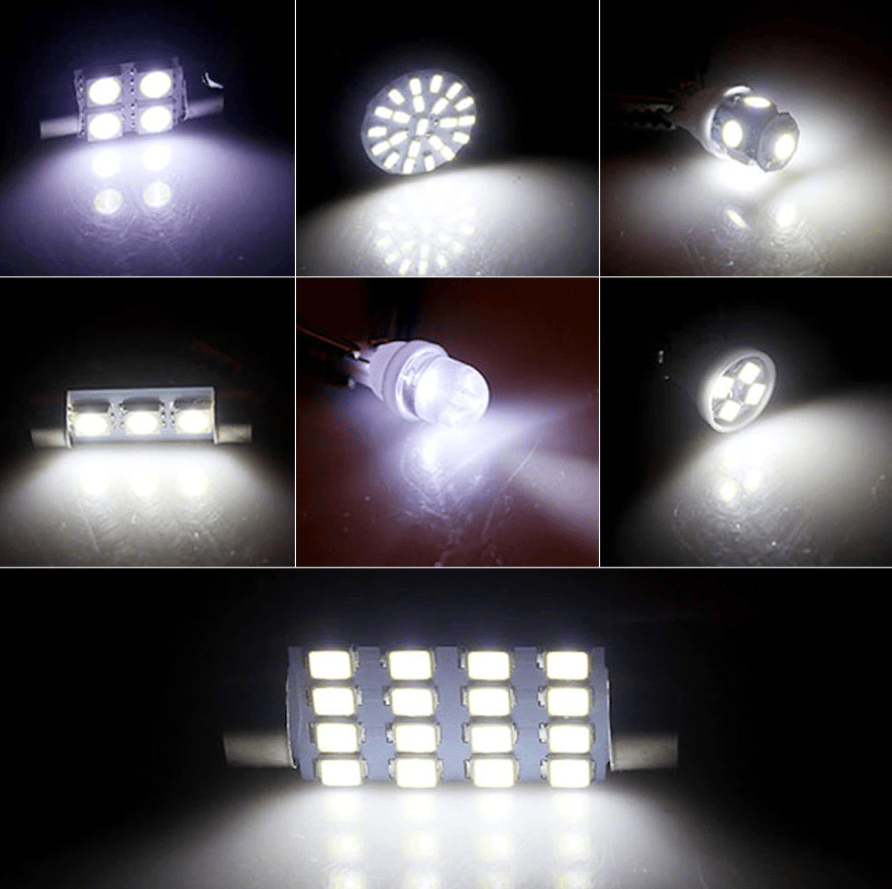 28pcs White LED Car Interior Light Bulbs – Map Dome Door Trunk Kit - GoTypical