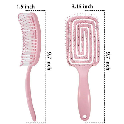 Detangler Hair Brush – Pink Vented Paddle with Nylon Bristles - GoTypical