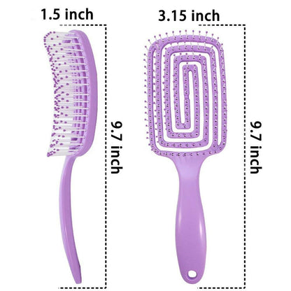 Curl Hair Brush – Vented Detangling Brush with Ergonomic Handle - GoTypical