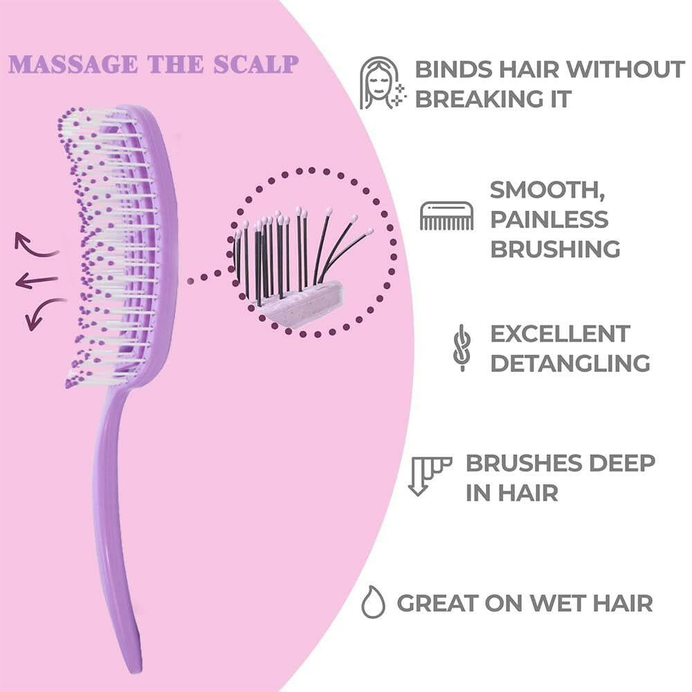 Curl Hair Brush – Vented Detangling Brush with Ergonomic Handle - GoTypical