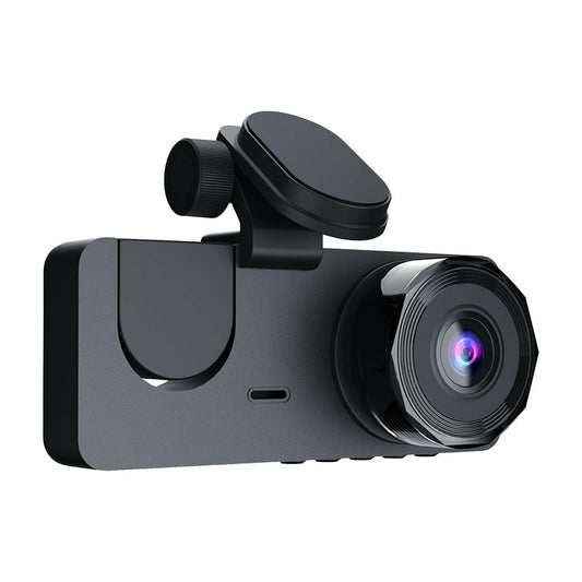 3 Channel Dash Cam – Front Inside Rear Camera with Night Vision 32GB Card Loop Recording - GoTypical