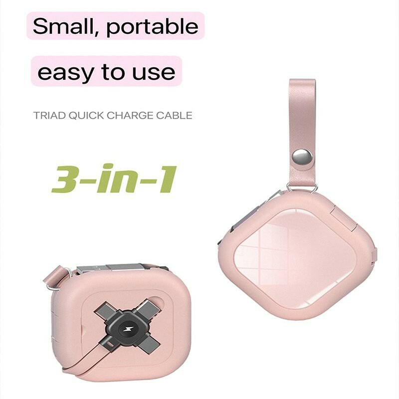 . 3-in-1 Retractable USB Charging Cable – Micro USB, Type C, Lightning - GoTypical