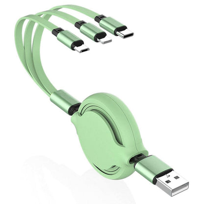 . 3-in-1 Retractable USB Fast Charging Cable – Micro USB | Type C | Lightning - GoTypical
