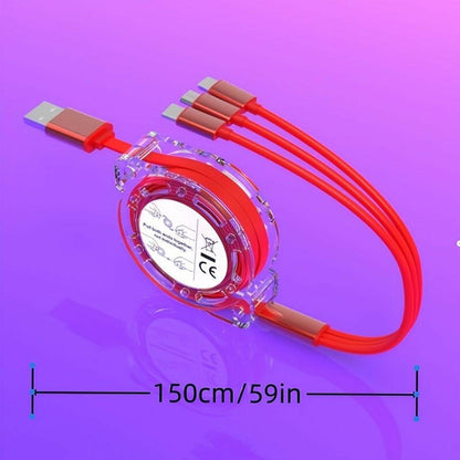 . 3-in-1 Retractable USB Charger Cable – Micro USB & Type C - GoTypical