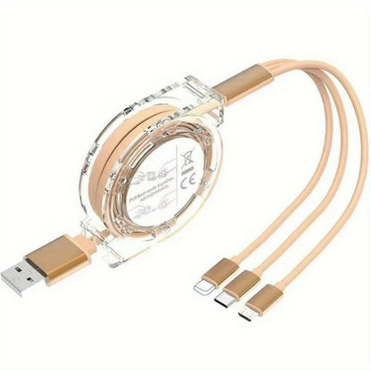 . 3-in-1 Retractable USB Charger Cable – Micro USB & Type C - GoTypical