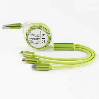 . 3-in-1 Retractable USB Charger Cable – Micro USB & Type C - GoTypical