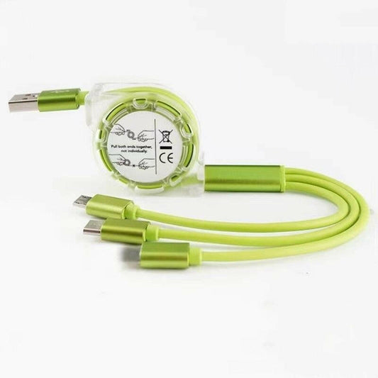 . 3-in-1 Retractable USB Charger Cable – Micro USB & Type C - GoTypical