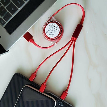 . 3-in-1 Retractable USB Charger Cable – Micro USB & Type C - GoTypical