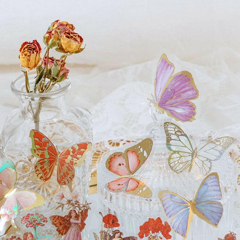 . Transparent Butterfly Decorative Decals – 30 Pcs for Phone & Laptop - GoTypical