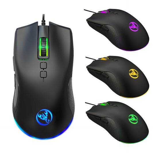 Esports Colorful Luminous Wired Mouse USB Laptop CF LOL Gaming Mouse