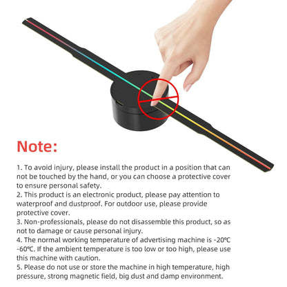 3D Hologram Projector Fan – 42cm Commercial WiFi Remote Advertising Display - GoTypical