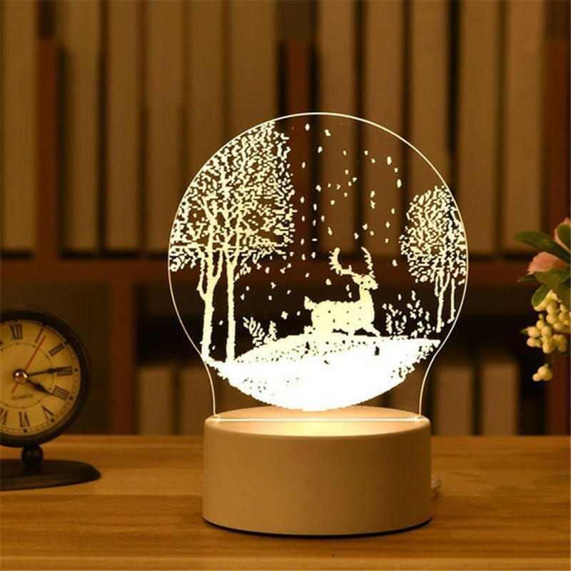 . 3D Night Light LED Table Light – Touch Control, Colorful Illumination - GoTypical