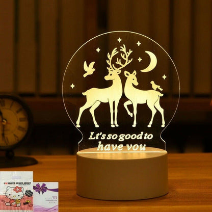 . 3D Night Light LED Table Light – Touch Control, Colorful Illumination - GoTypical