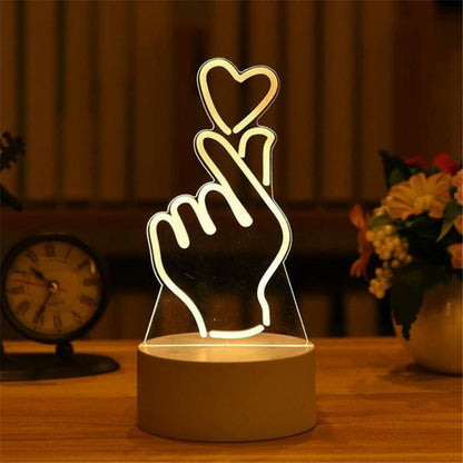. 3D Night Light LED Table Light – Touch Control, Colorful Illumination - GoTypical