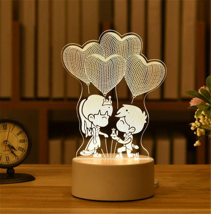 . 3D Night Light LED Table Light – Touch Control, Colorful Illumination - GoTypical